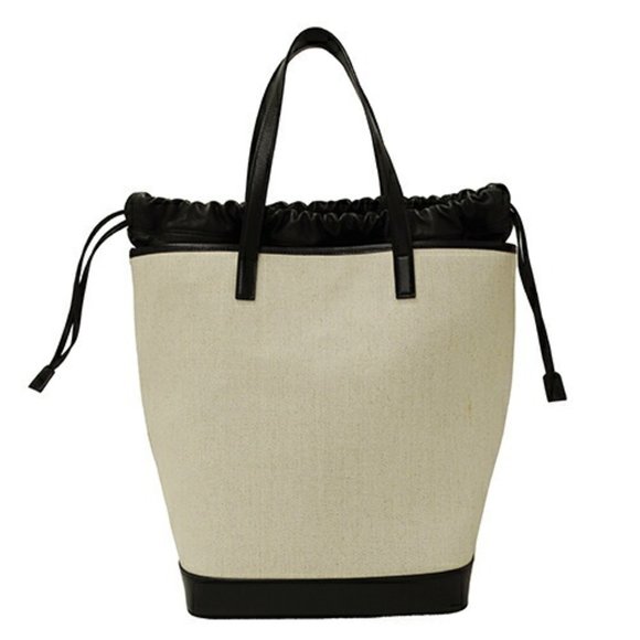 SAINT LAURENT White Coated Canvas Tote Bag - Picture 3 of 13